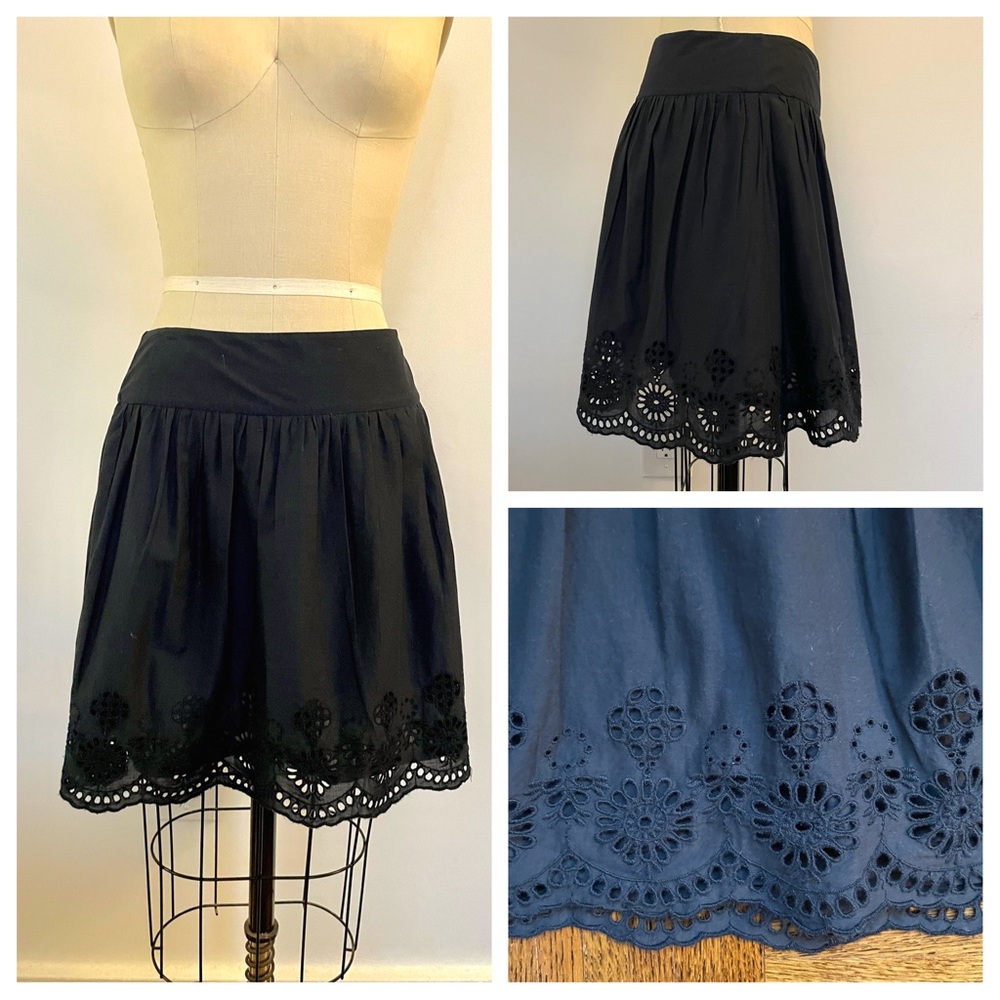 French Connection cotton eyelet skirt
